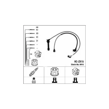 Zapalovací kabel Sada kabelů pro zapalování NGK RC-ZX15 - MAZDA