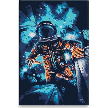 Dětské zboží Malování podle čísel - Ztracený astronaut - 40x60 cm, bez dřevěného rámu - CZ výroba