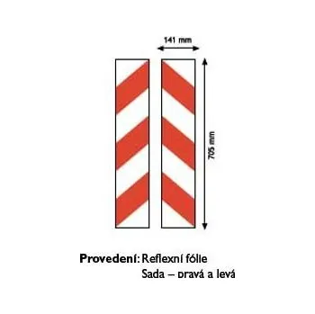 samolepka reflex.červeno/bílá-pár