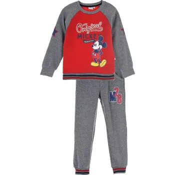 Chlapecké oblečení Mickey Mouse - šedo červená chlapecká tepláková souprava Velikost: 128