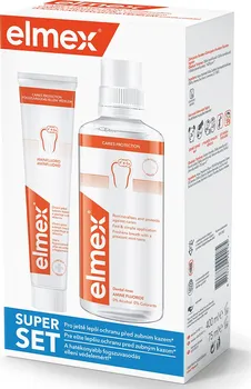 Ústní voda Elmex Caries Protection ústní voda 400 ml + zubní pasta 75 ml