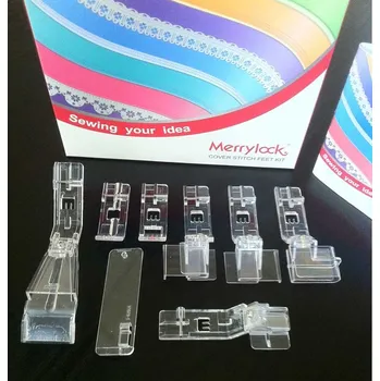 Příslušenství k šicímu stroji Sada 7 patek pro coverlocky Merrylok