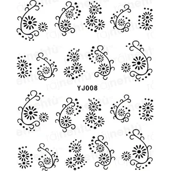 Samolepky na nehty - černé 08