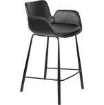Černá koženková barová židle ZUIVER BRIT LL 67,5 cm