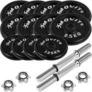 Sport MOVIT Sada litinových činek, 2 x 15 kg
