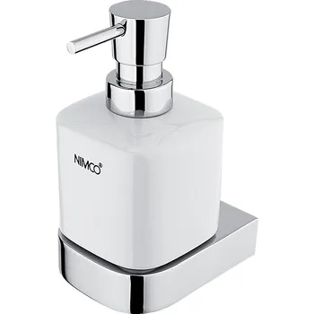 Dávkovač mýdla Nástěnný dávkovač tekutého mýdla keramický, chrom, pumpa mosaz NIMCO NIKAU NK 30031K-T-26 Nimco