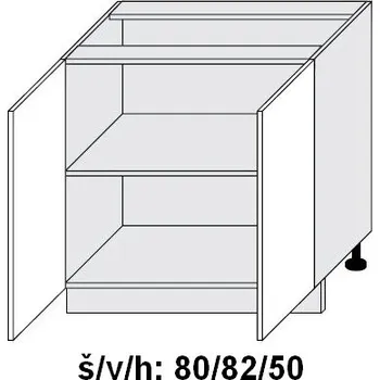 Koupelnový nábytek Dolní skříňka PLATUNUM WHITE 80 cm
