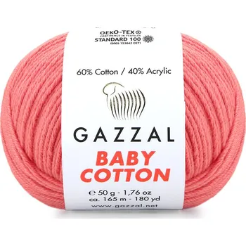 Příze Gazzal Příze Baby cotton 3435 lososová