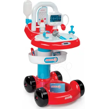 Hra na obchod Lékařský vozík Smoby s infuzí a 7 doplňky