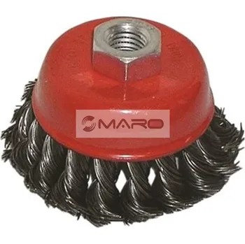 Drátěný kartáč Optima Kartáč hrncový, copánkový ø 65 mm, vlnitý ocelový drát 0,5 mm, K065H050CZ