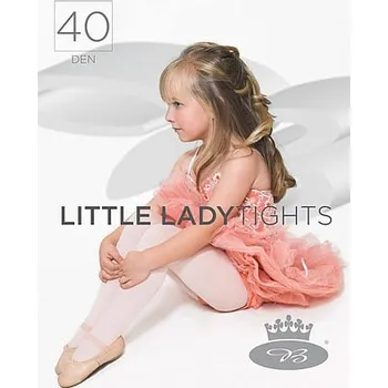 Dětské punčochové kalhoty LITTLE LADY TIGHTS 40 DEN bianco 110-116