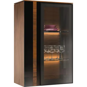 Obývací stěna Závěsná vitrína 1DS s osvětlením Vigo