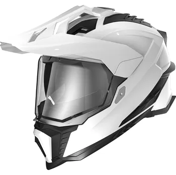 Helma na motorku LS2 MX701 EXPLORER SOLID WHITE (velikost helmy: XS (53-54cm))