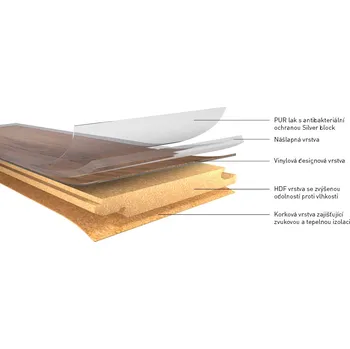 Stavebniny Fatra Vzorek podlahy SILVERO-click Dekor: Dub jantar, 57172-1