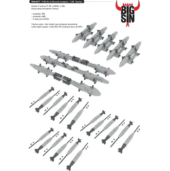Plastikový model Eduard 1/48 F-4B Air to Ground weapons (TAMIYA)