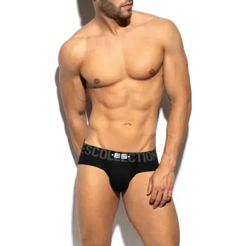 Pánské erotické prádlo Slipy ES Collection UN487 7 Day 7 Colors Brief 3.0 černé XL, pánské bavlněné slipy