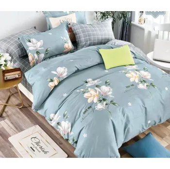 Povlečení Numberoplus Francouzské flanelové povlečení oboustranné, šedá - Nadpis love me