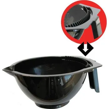 Příslušenství k barvení vlasů DUKO-EXIM DUKO Pomůcky Kadeřnická miska na barvení se zoubky na otírání štětce - černá 300ml