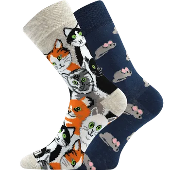 Pánské ponožky Ponožky - Kočka/myš - velikost 39-42 (Velikost 39-42)
