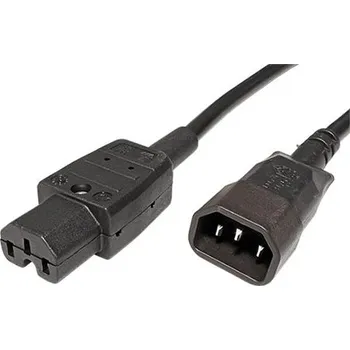 Napájecí kabel BACHMANN Kabel síťový prodlužovací, IEC320 C14 - C15, 1m, černý (356.1260) - 19.07.1312