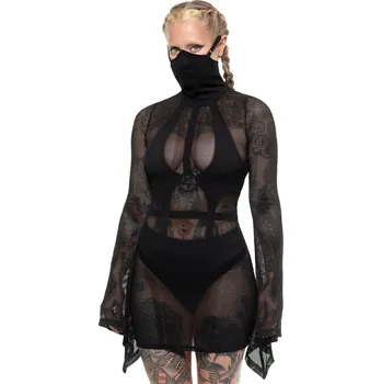 Dámské šaty šaty dámské KILLSTAR - Neo Nyx Mask - Black - L