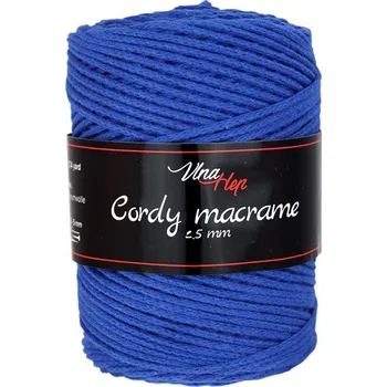Vlna Hep Cordy macrame 2,5 mm - 8107 - modrá