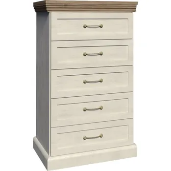 Komoda Eoshop Komoda Kingdom 5SK, severská borovice / divoký dub, lamino