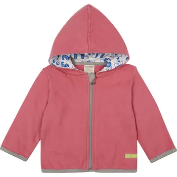 Dívčí mikina Dětská mikina s kapucí Růžová fleecová loud + proud Velikost: 62/68