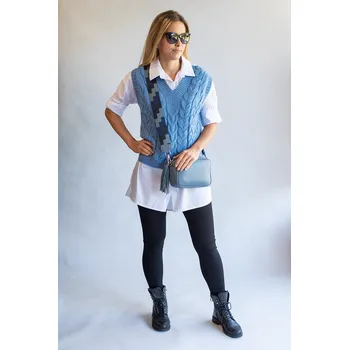 Kabelka kůže 75215 cross body barva: červená