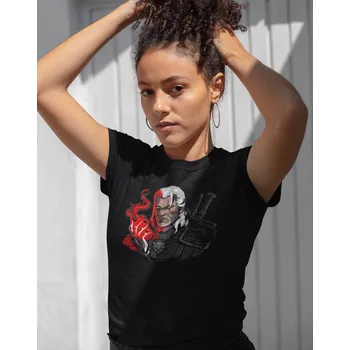 Dámské tričko Dámské tričko s motivem Zaklínač, Barva Černá, Velikost M, Canvas Dámské tričko s krátkým rukávem Bezvatriko.cz 0856