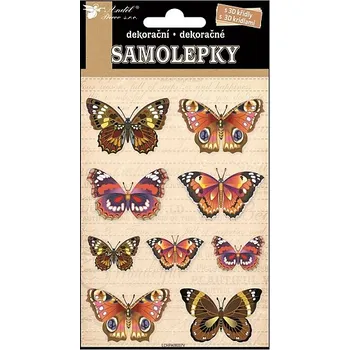 samolepka Anděl Samolepky skuteční motýli s 3D křídly 19 x 10 cm