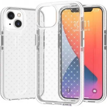 Pouzdro na mobilní telefon Ochranný transparentní kryt se vzorem pro iPhone 13 - bílý