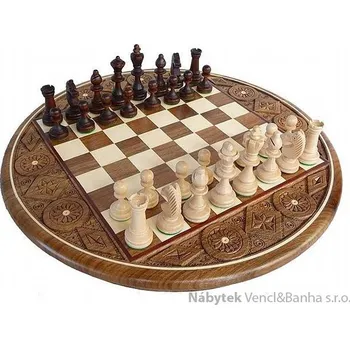 Šachy Desková hra, dřevěné šachy vyřezávané Kaseta intarsja 100 mad