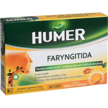 Přírodní produkt Humer Faryngitida med a citron 20 tbl.