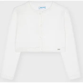 Oblečení a móda Dívčí elegantní svetr Mayoral 4376 bílý Rozměr: 116