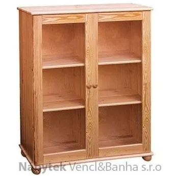 Knihovna dřevěná knihovna, vitrína z masivního dřeva borovice drewfilip 13