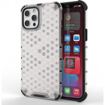 Pouzdro na mobilní telefon Kryt se strukturou včelí plástve pro iPhone 13 - bílý