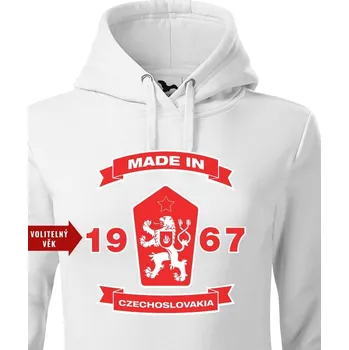 Dámská mikina Dámská mikina s lvem a znakem ČSSR, Barva Bílá, Velikost XS, Canvas Dámská mikina Bezvatriko.cz 0513