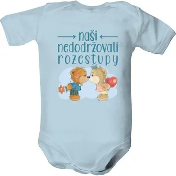 Kojenecký body Dětské body s potiskem Naši nedodržovali rozestupy dětské