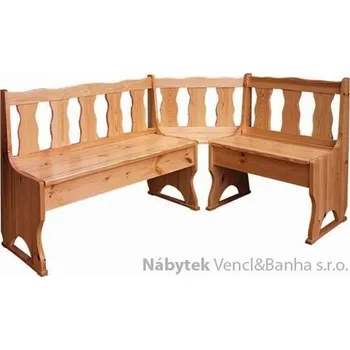 dřevěná rohová jídelní lavice z masivního dřeva borovice drewfilip 1