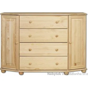 Ložnice Drewmax Dřevěná komoda, prádelník z masivního dřeva borovice KD132 Pacyg