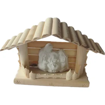 Betlém Drewfilip Dřevěný vánoční betlém roubenka malý