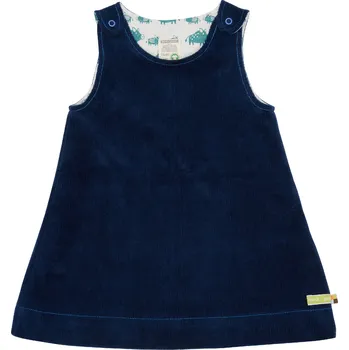 Dívčí šaty Dívčí manžestrové šaty bez rukávu Tmavě modrá loud + proud Velikost: 98/104