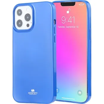 Goospery lesklý kryt z měkkého plastu pro iPhone 13 Pro - modrý