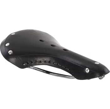 Sedlo na kolo Kožené sedlo Kolos pánské - černé, stříbrný nýt