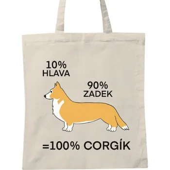 Nákupní taška Nákupní taška unisex s potiskem 100% corgi červený taška
