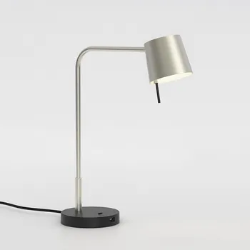 Lampička Astro Stylová stolní lampa s USB Miura Stínítko: Nikl matný, Noha: Nikl matný 1444007 / 5018053 Stylová stolní lampa s USB Miura