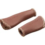 Kožené gripy Ergotec Monaco hnědé 135/92 mm