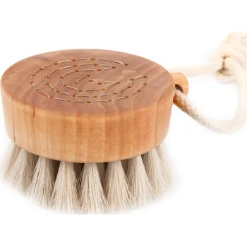 Iris Hantverk Kulatý masážní kartáč se šňůrkou z koňských žíní