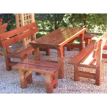 Zahradní sestava dřevěný zahradní nábytek vencl set 1+2+2 Slawek 3 botodre